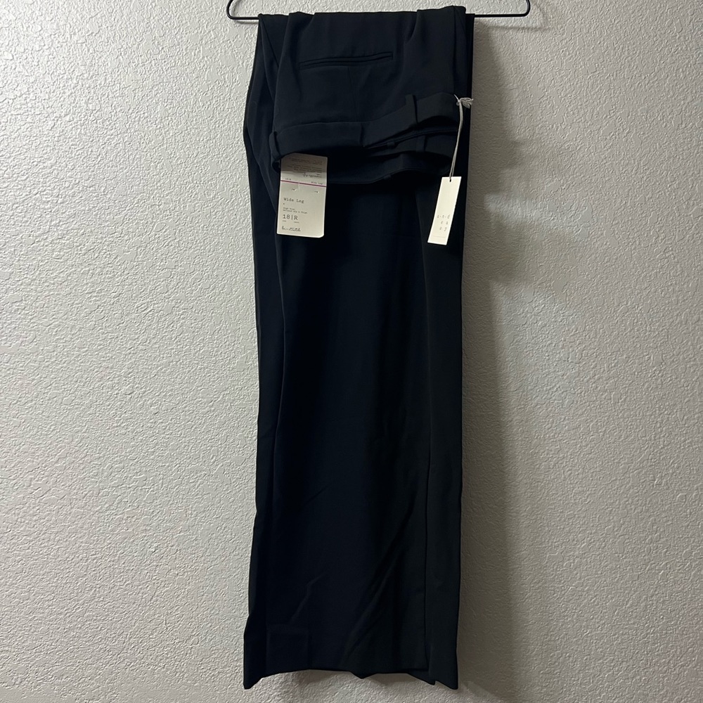 High rise wide leg black pants - nwt